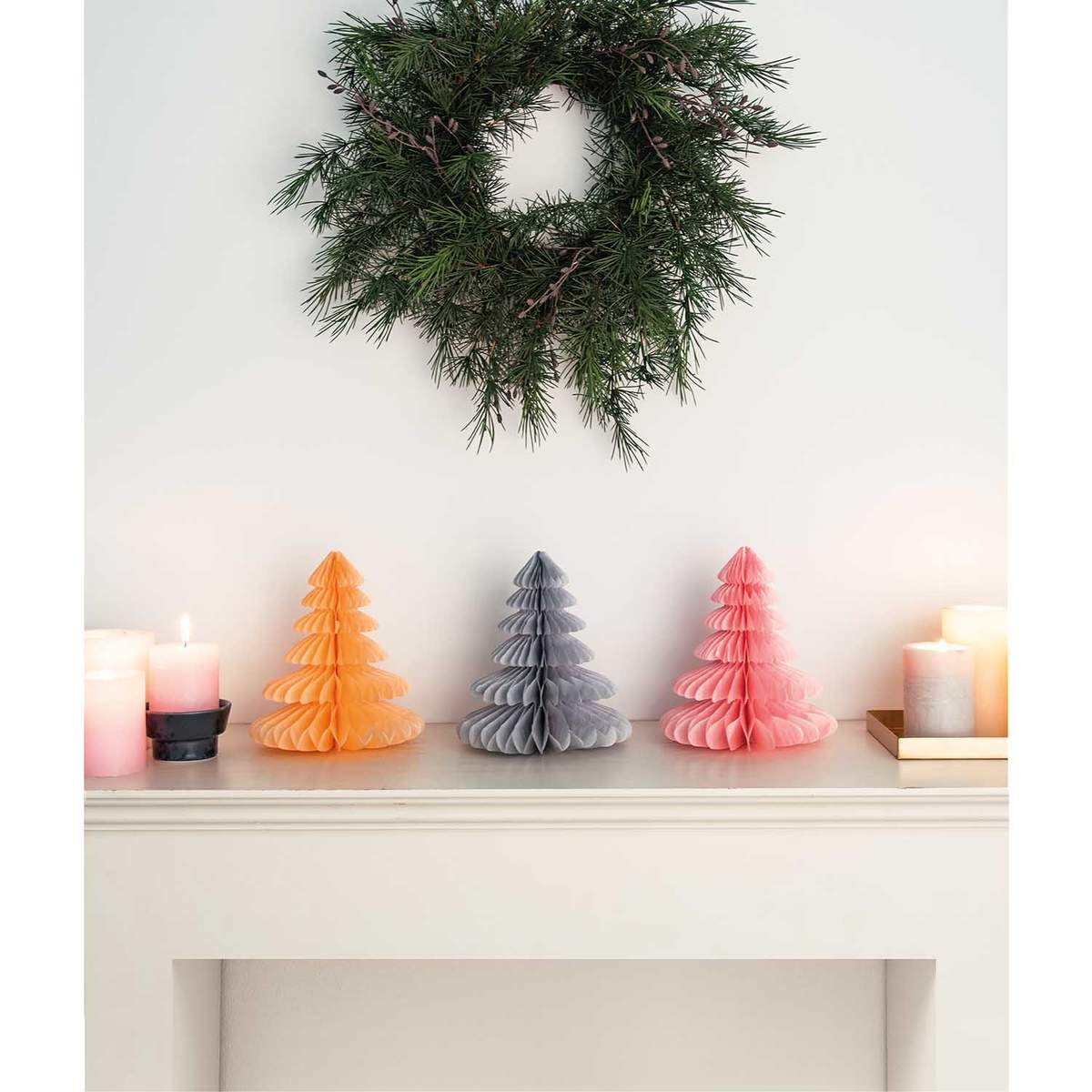 Wabenpapier Tannenbaum 'pastell'