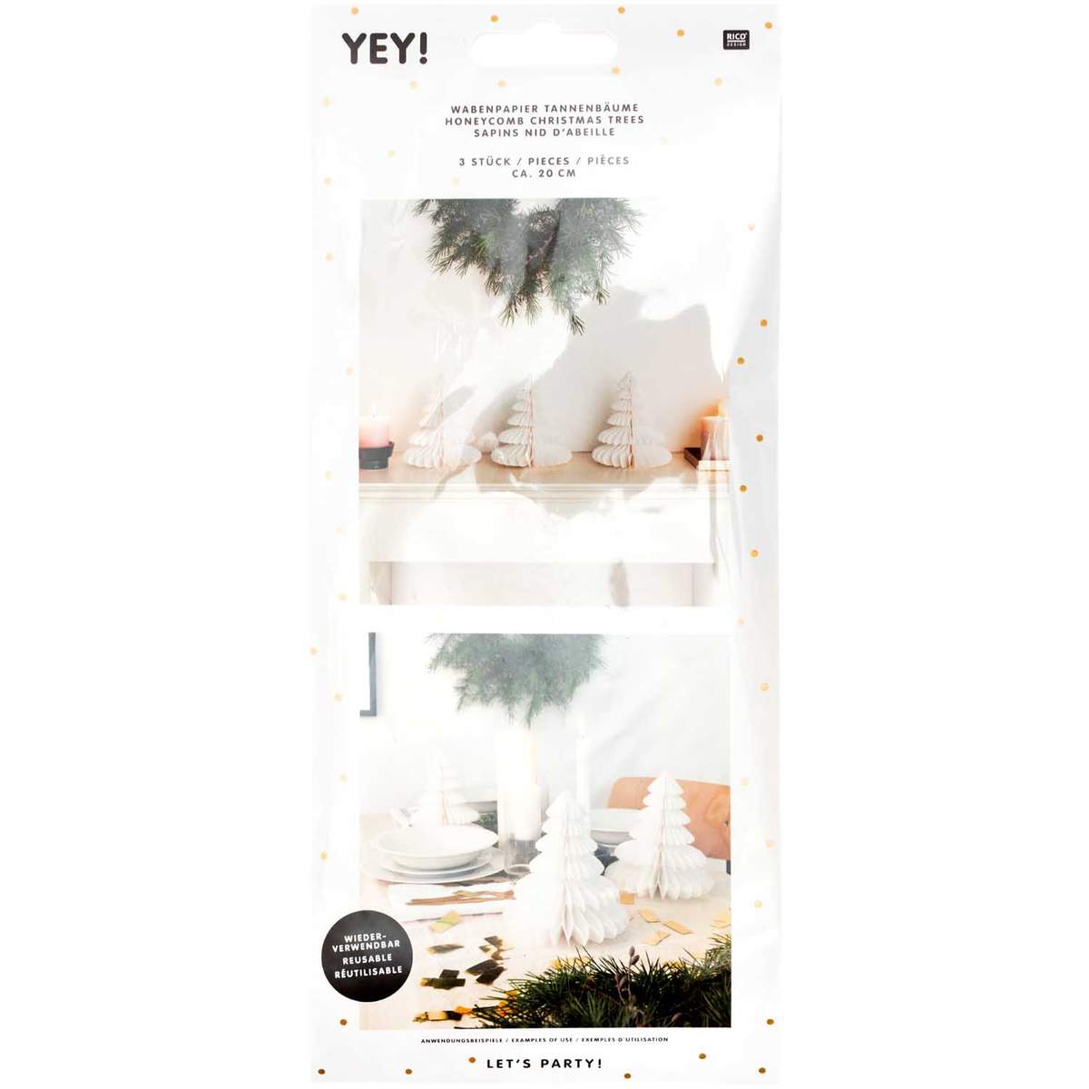 Wabenpapier Tannenbaum 'weiss'