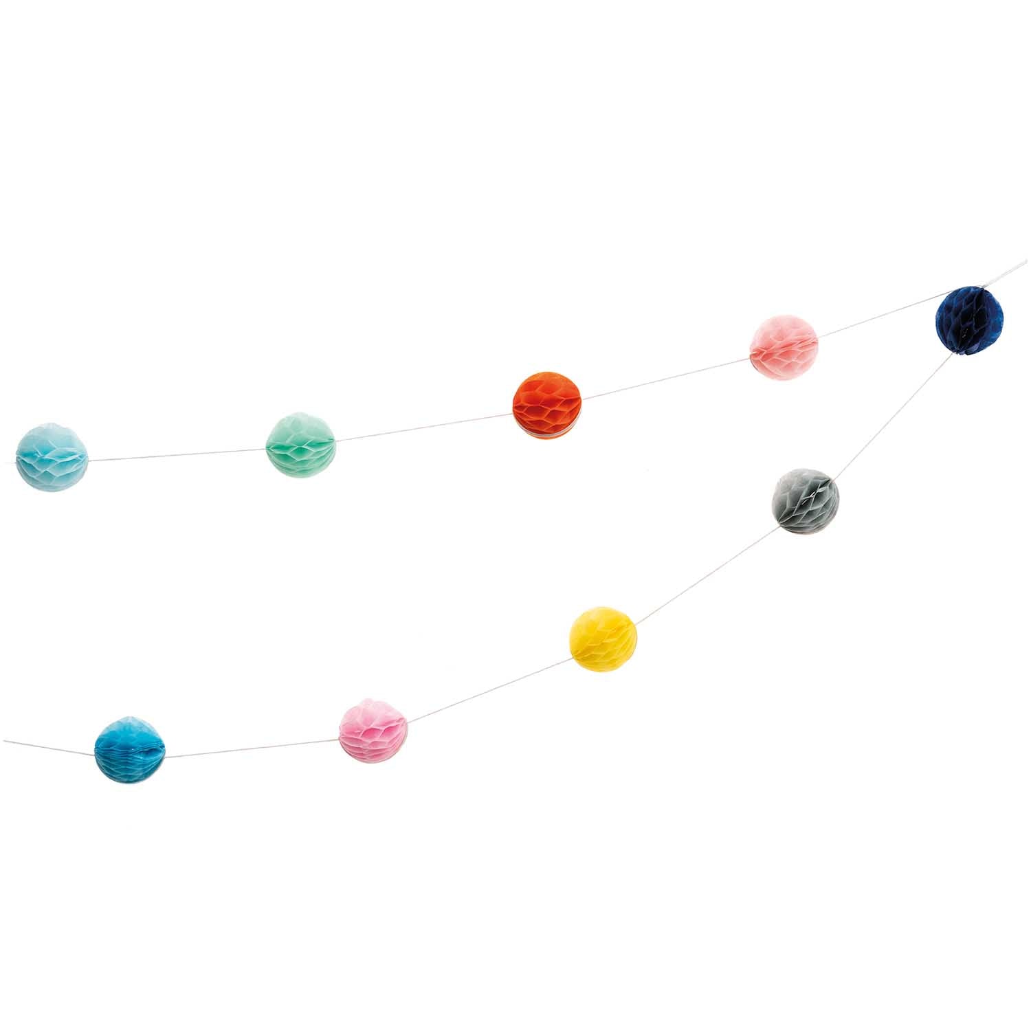 YEY! Let's Party Mini-Wabenballgirlande 'bunt'