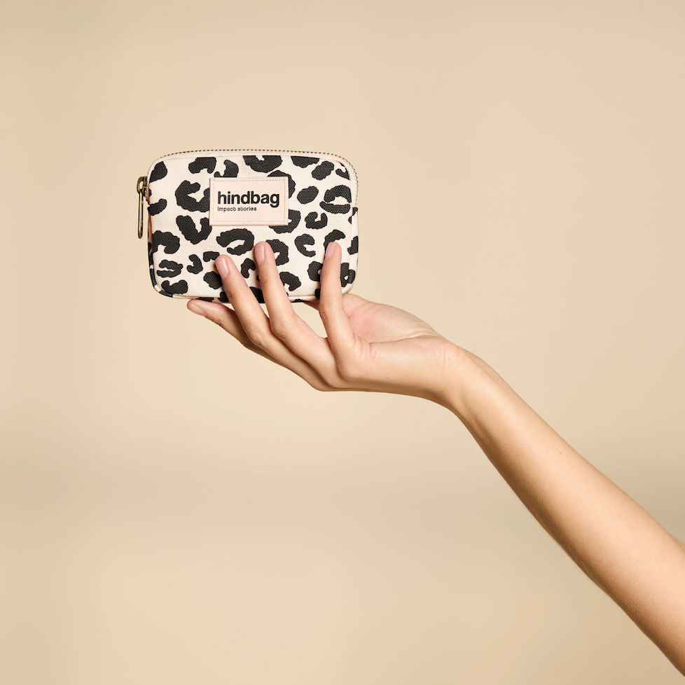 Lili Leopard Portemonnaie in Ecru