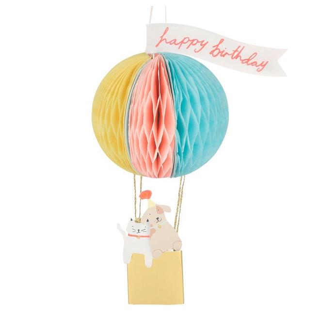 Honeycomb Geburtstagskarte 'Air Balloon'