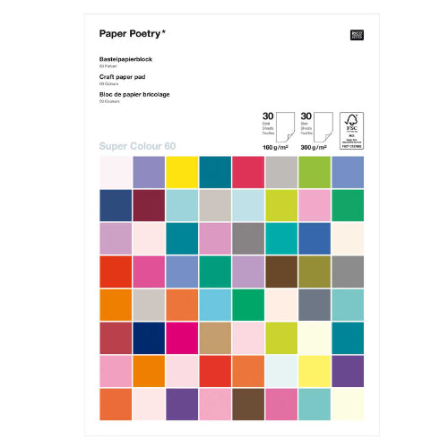 Bastelblock SuperMultiColours A4 60Blatt