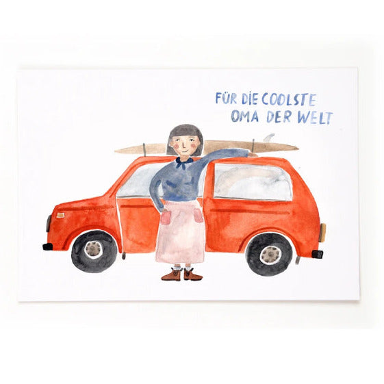 Postkarte 'Für die coolste Oma der Welt'