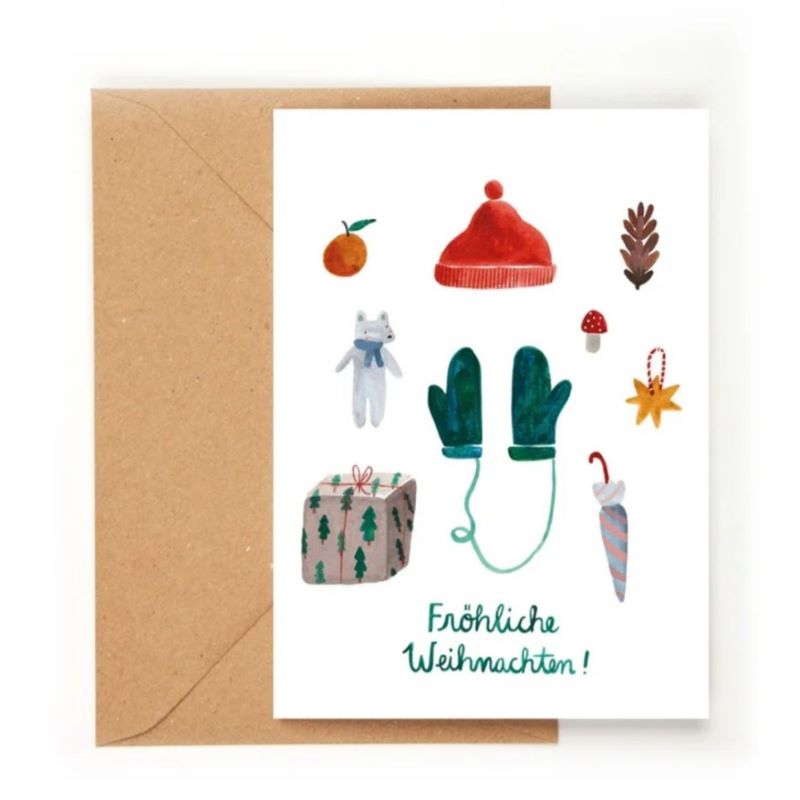 Gretas Schwester Klappkarte 'Fröhliche Weihnachten'