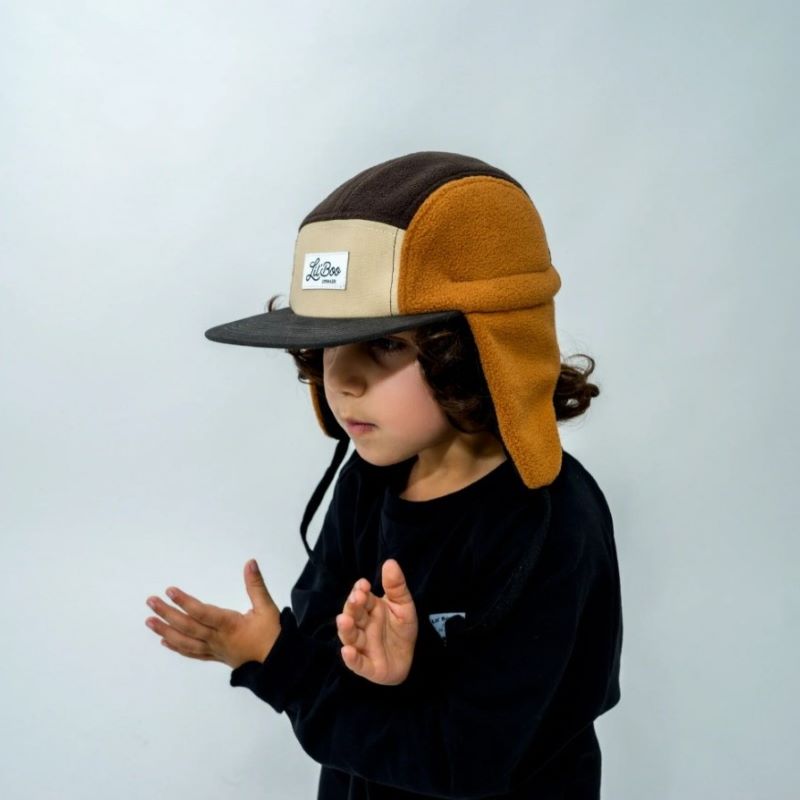 Lil' Boo FleeceKappe mit Ohren 'Braun'