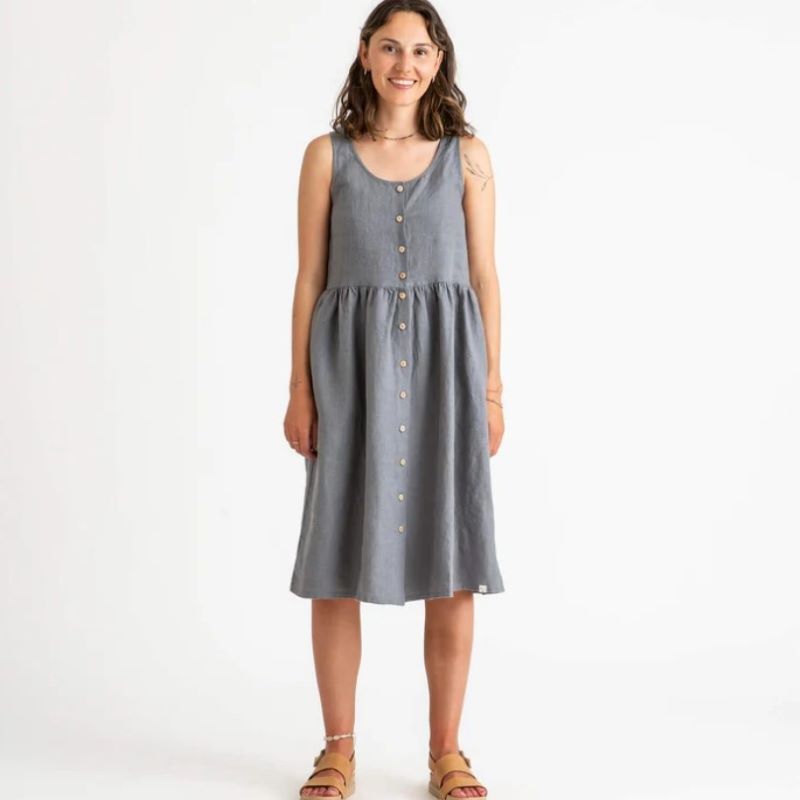 Matona Gerafftes Kleid 'storm blue'