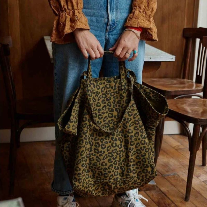 Rose in April Tote bag 'Elisa Olivgrün Leopard'