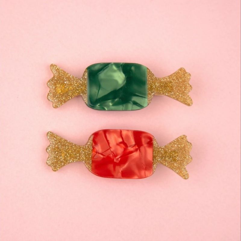 Coucou Suzette Haarclip-Set 'Christmas Candies'