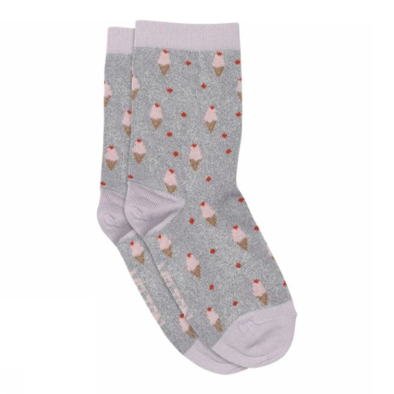 Ice Cream Glitter Socken 'Daybreak' aus Baumwolle Melton