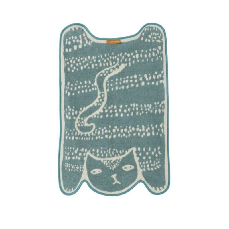 Donna Wilson Badematte in Katzenform (Blau)
