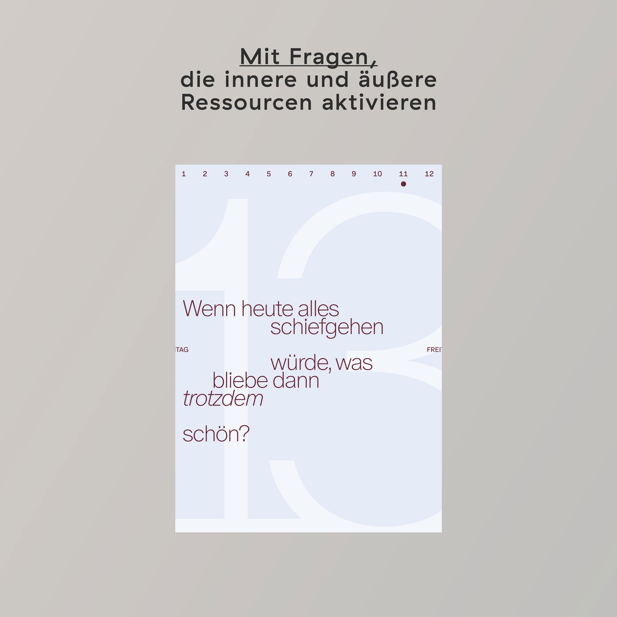 Abreisskalender »Create Space in 2026.« For you, for others, for what matters.