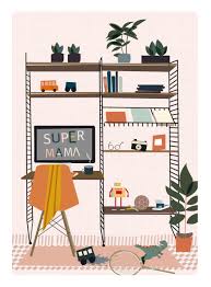 Postkarte 'SUPER MAMA' lifeisdelicious