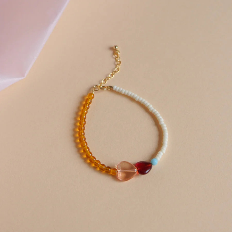 SanSan Heartfelt Armband -pink & burgundy-