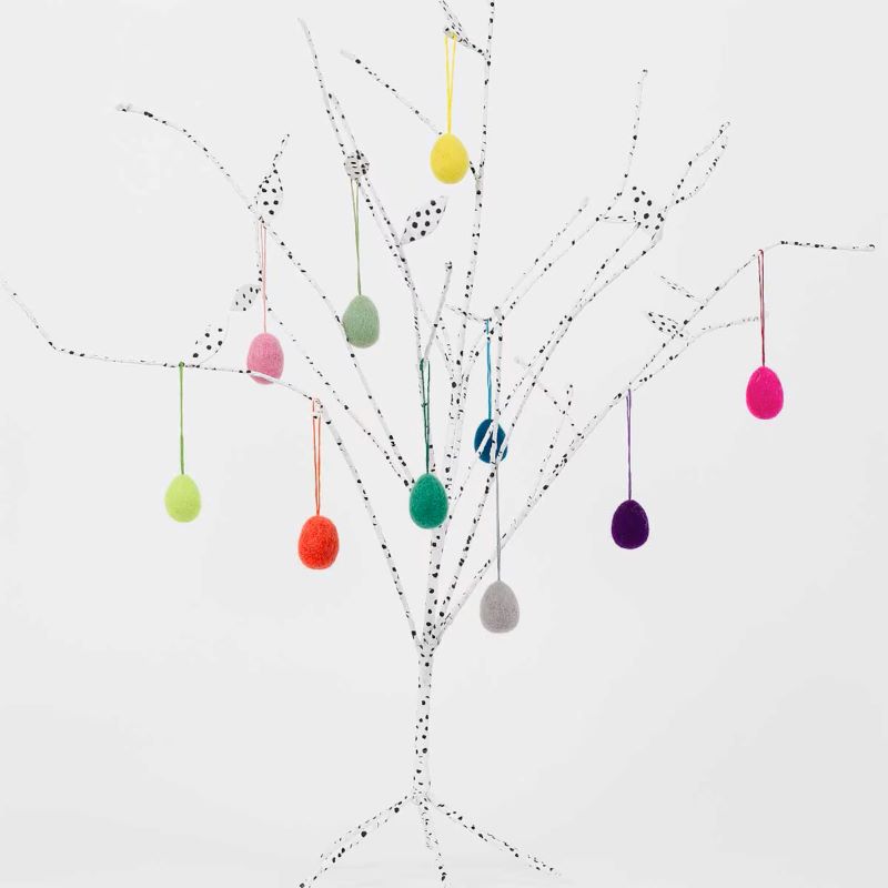 A World of Craft Anhänger 'Felt Eggs Bright' (10 Stück)