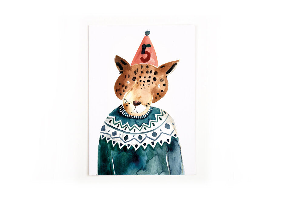 Postkarte '5' Gretas Schwester
