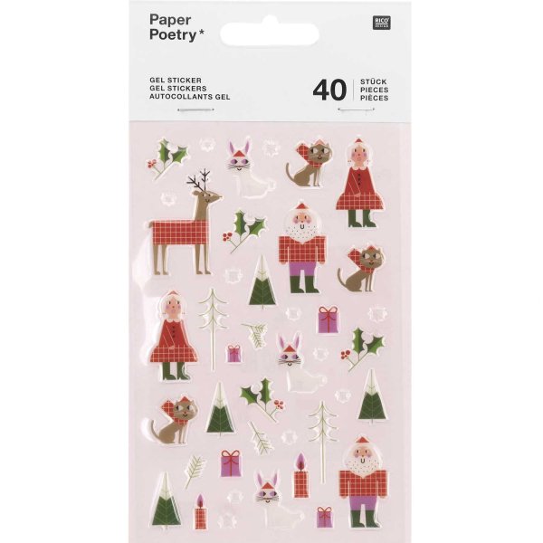 PAPER POETRY Gel-Sticker 'Weihnachtsmann'