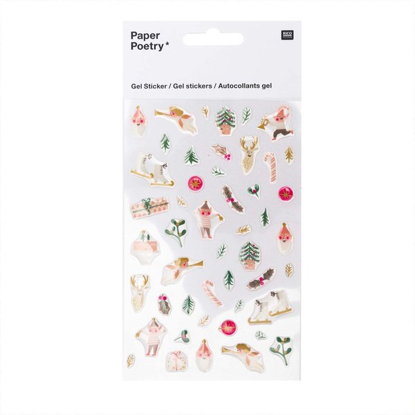 PAPER POETRY Gel-Sticker 'Jolly Christmas Pastell'