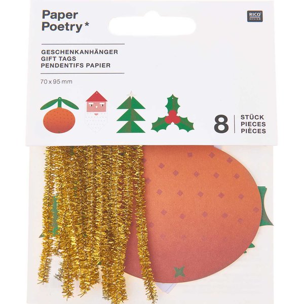 PAPER POETRY Geschenkanhänger 'Merry Christmas'