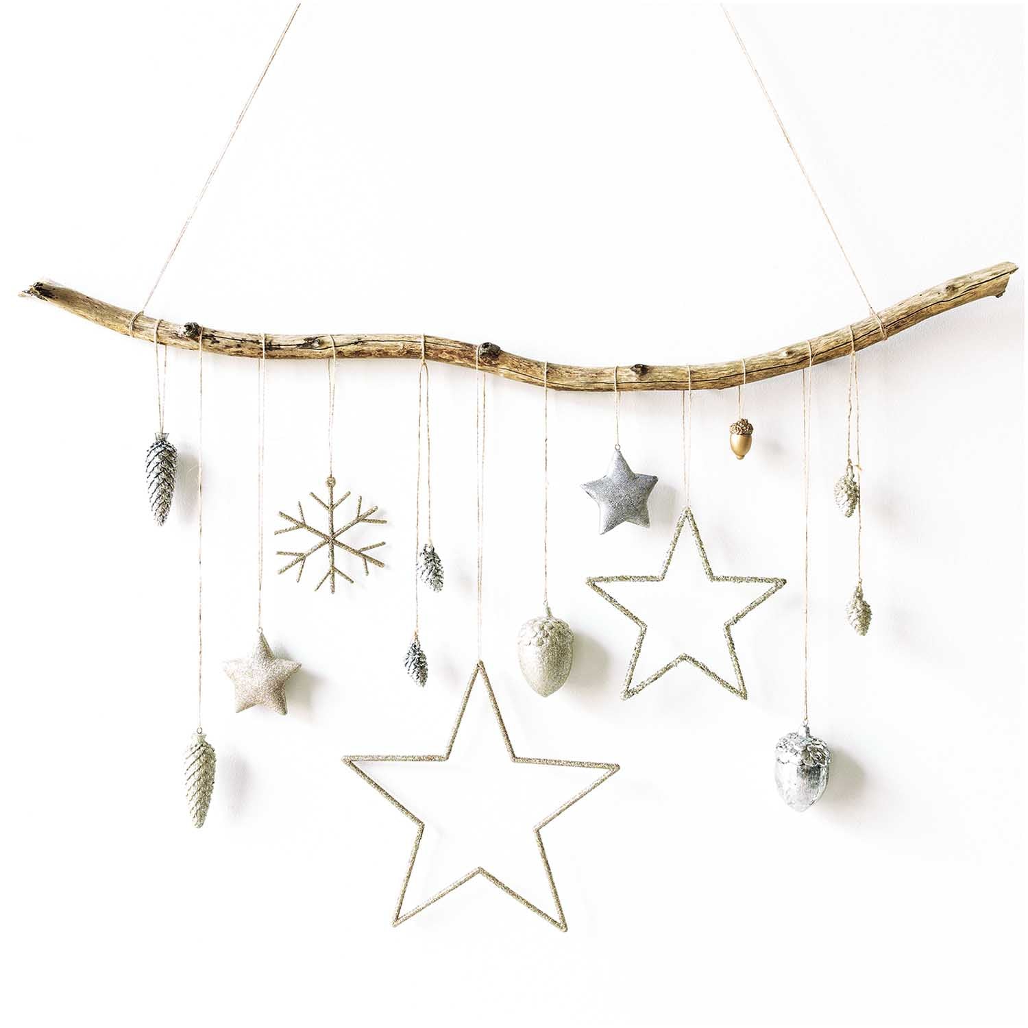 Hänger Schneeflocke Glitter 'gold'