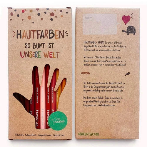 Hautfarbenbuntstifte '12 verschiedene Farben'