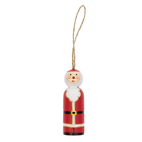 Holzanhänger Weihnachtsmann 'rot'