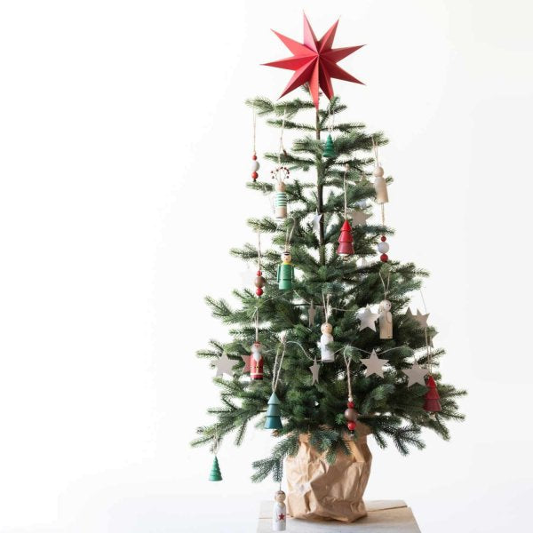 Holzanhänger Weihnachtsmann 'rot'
