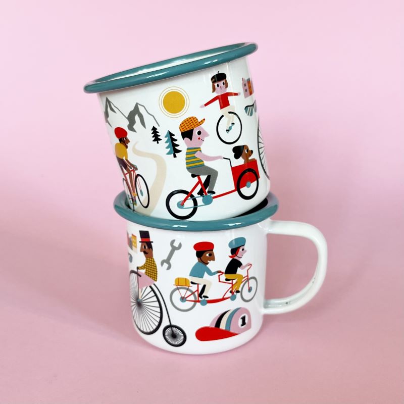Emaille Tasse 'Bike Lover' OMM Design