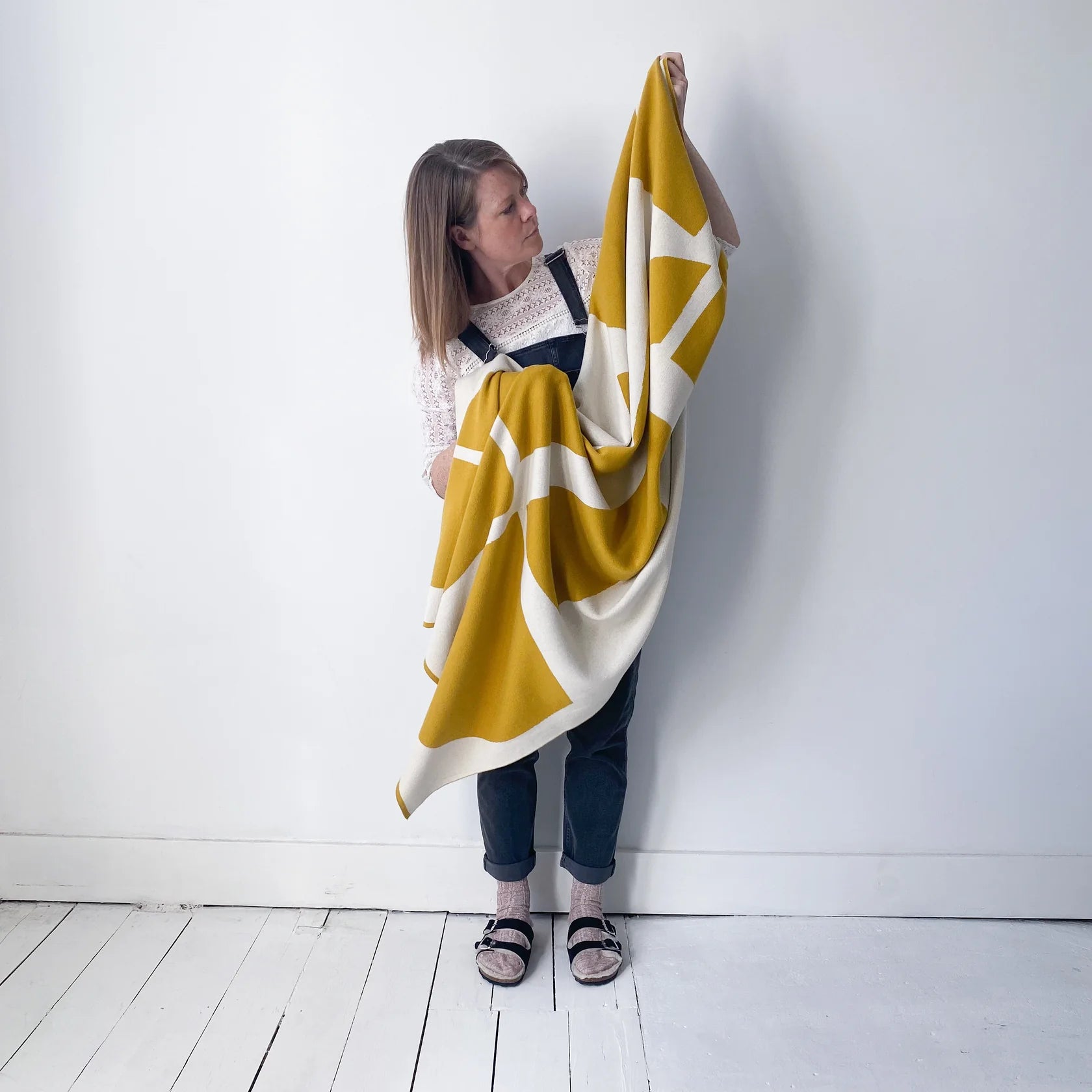 Sophie Home Überwurfdecke aus Baumwollstrick 'Bruten Citrus'
