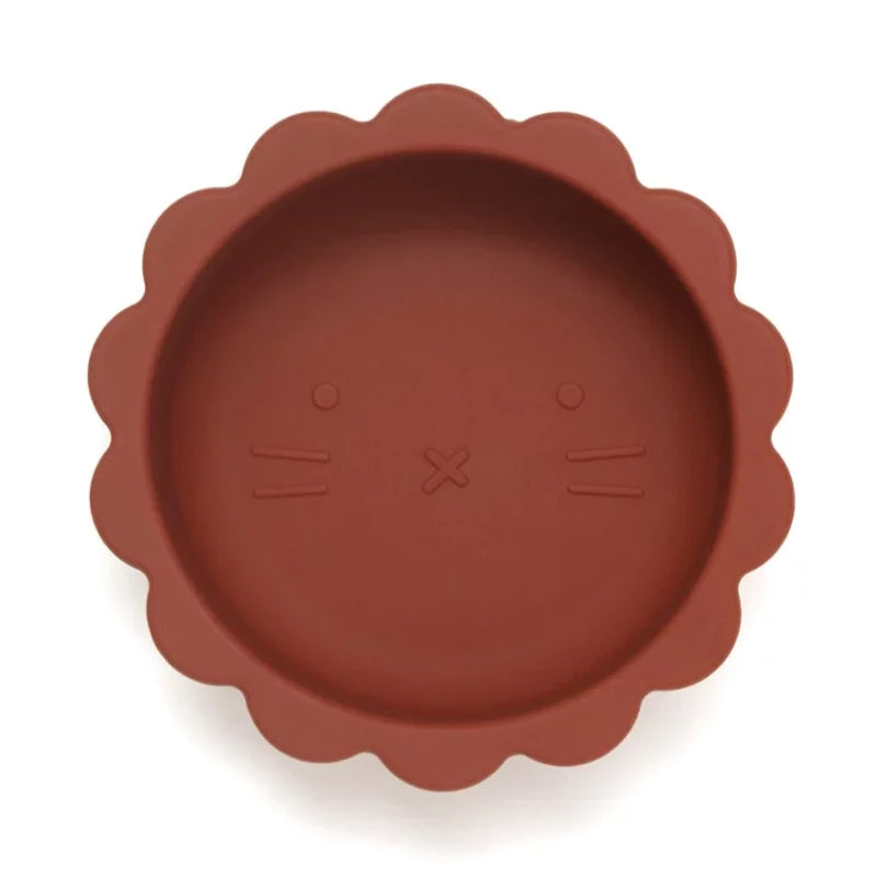 Petit Monkey SilikonSchüssel mit Saugboden 'LÖWE/Baked Clay'