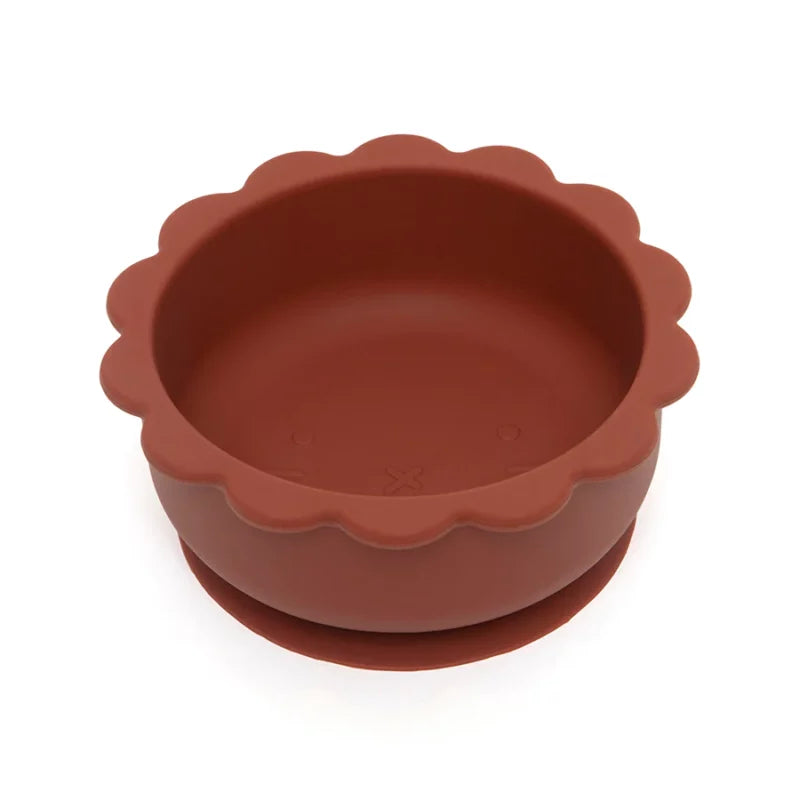 Petit Monkey SilikonSchüssel mit Saugboden 'LÖWE/Baked Clay'