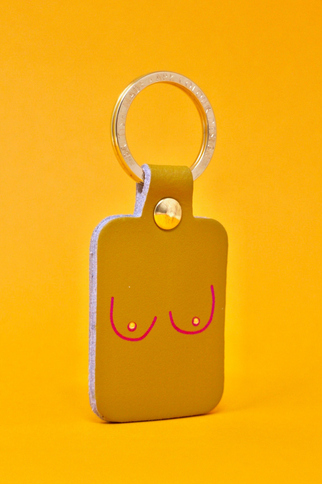 Boobs Schlüsselanhänger Mustard