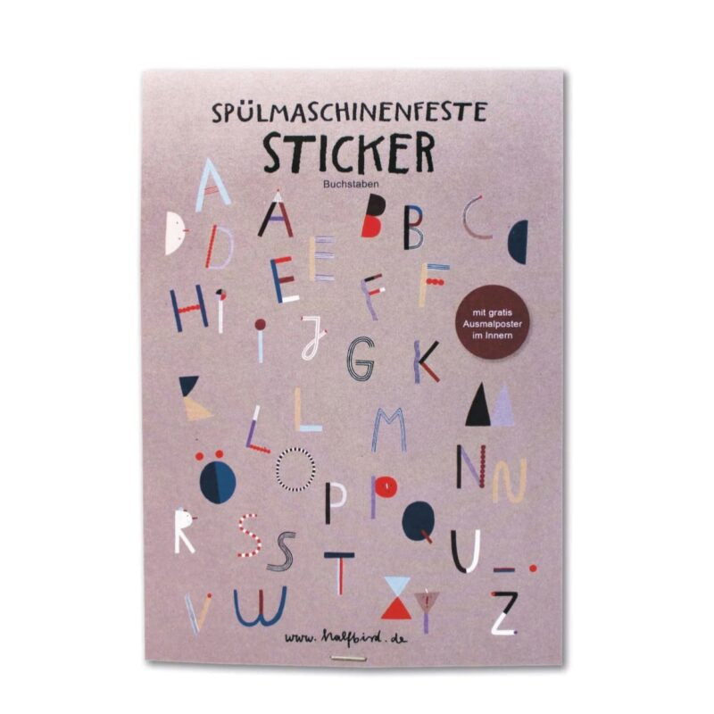 Spülmaschinenfeste Sticker 'ABC' Halfbird