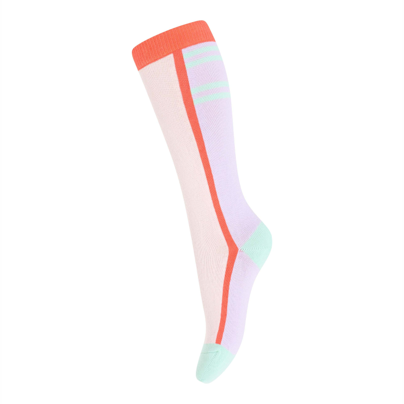 MP Denmark Socken 'block knee socks - cloud lilac'