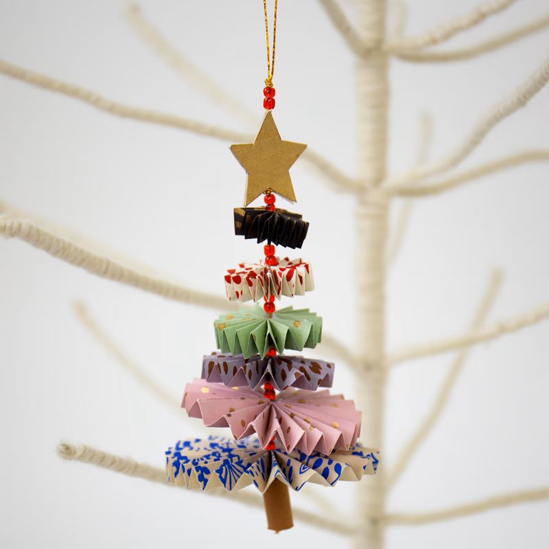 A World of Craft Weihnachtsanhänger 'Gefaltete Tanne' (multi)