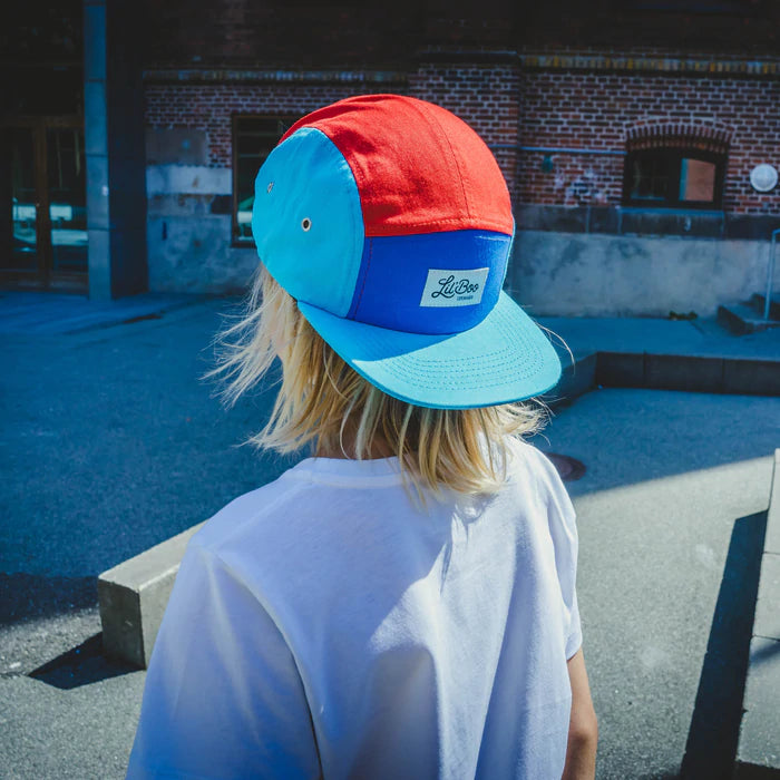 Block Bright red blue 5 Panel Cap von Lil'Boo