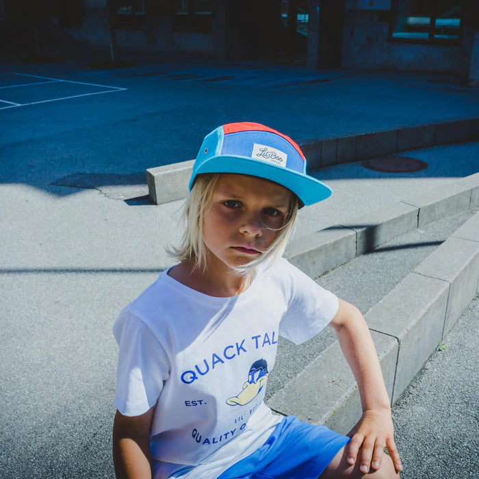 Block Bright red blue 5 Panel Cap von Lil'Boo