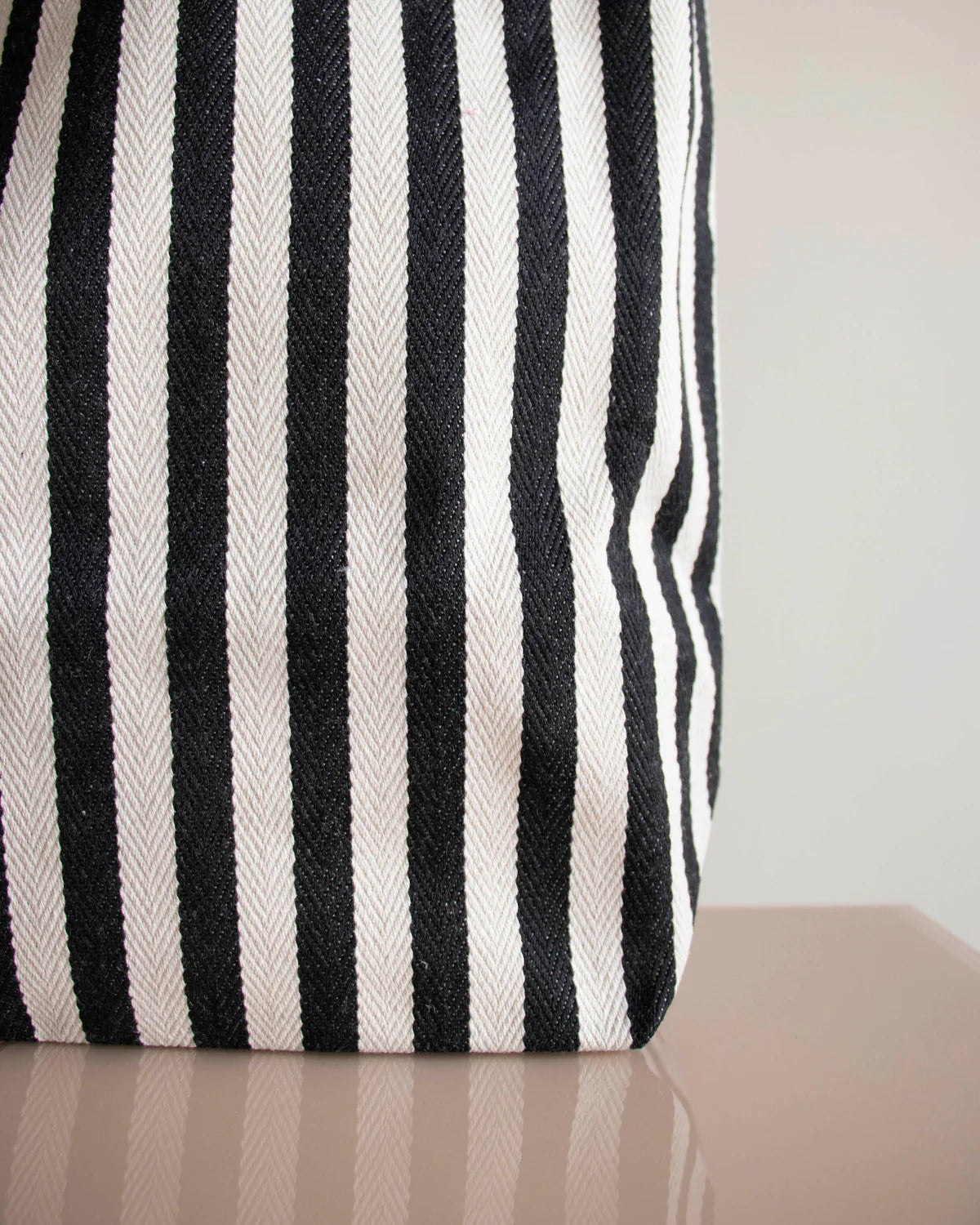 Cotton Bag Shopper Streifenmuster Natur