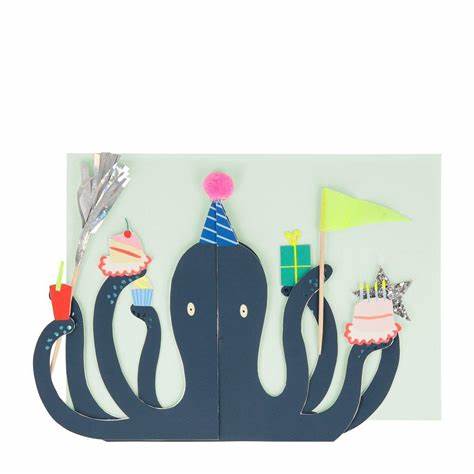 Stand-Up Karte 'Oktopus' MeriMeri