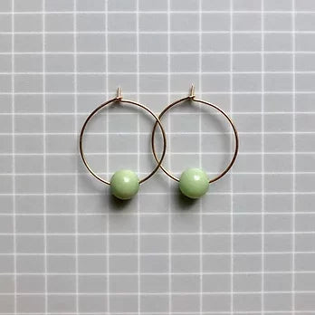 Ohrringe Circle midi - sage
