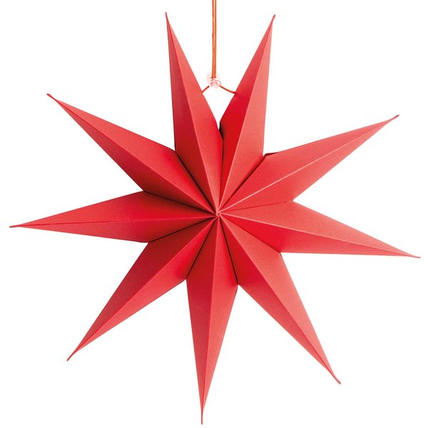 Papierstern Auffaltbar 'rot'
