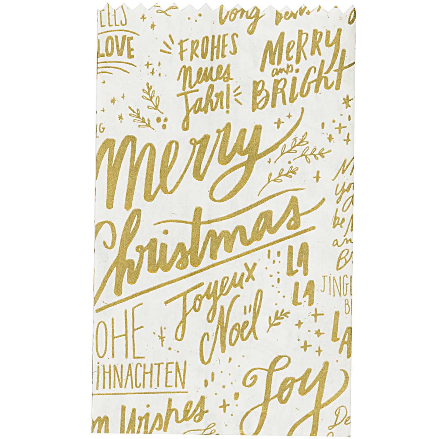 Bastelset PapiertütenSterne 'Jolly Christmas klein Weiss'