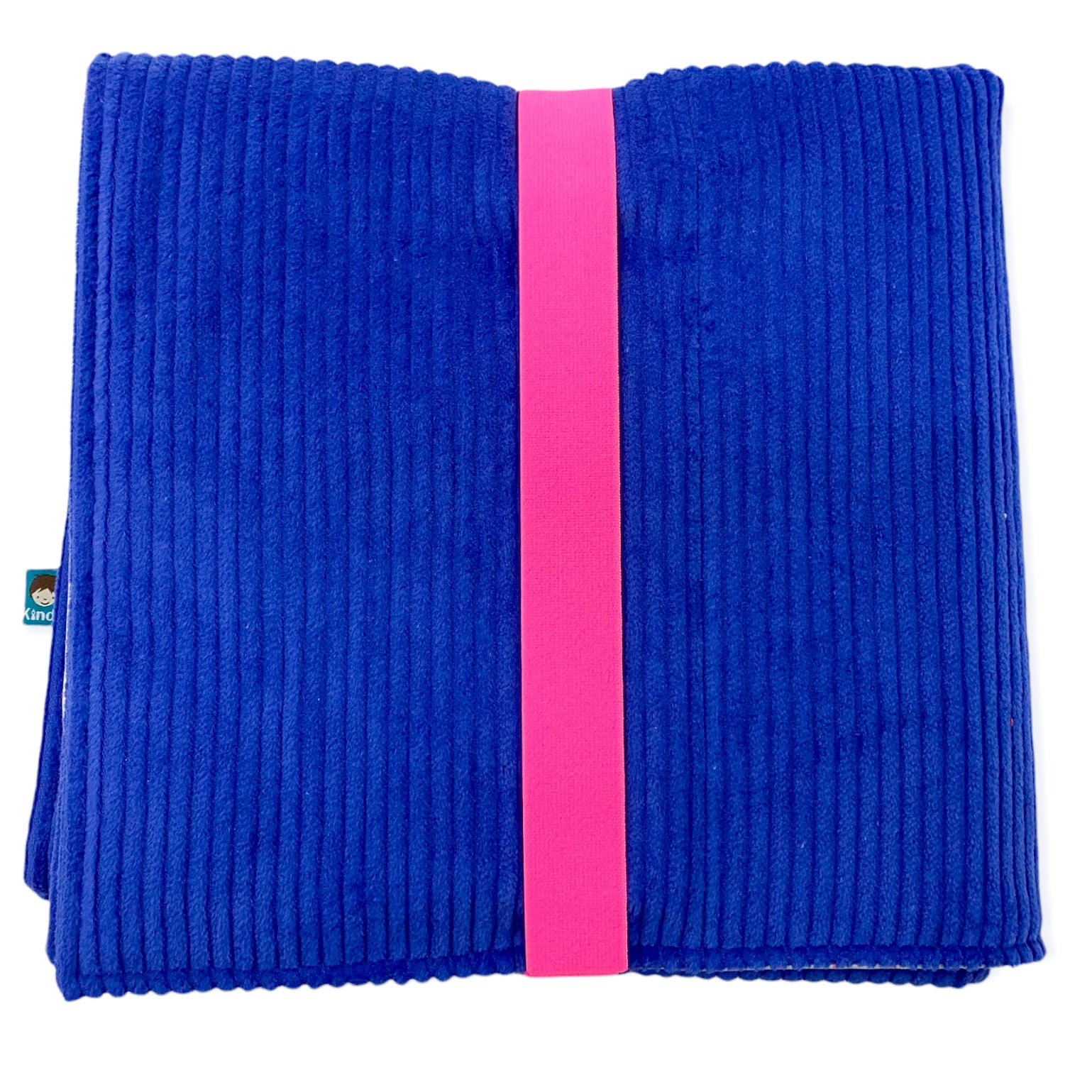 Wickelunterlage 'knallblau / pink grid'