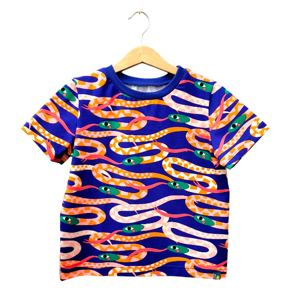 T-Shirt 'Schlange blau'