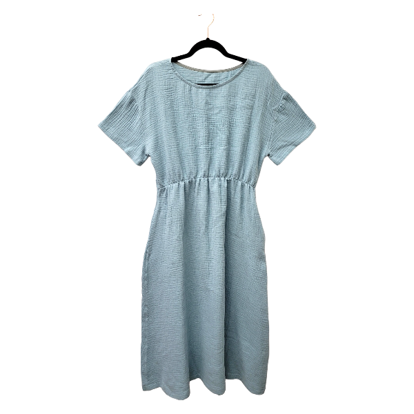 MidiKleid aus Musselin 'Aqua'