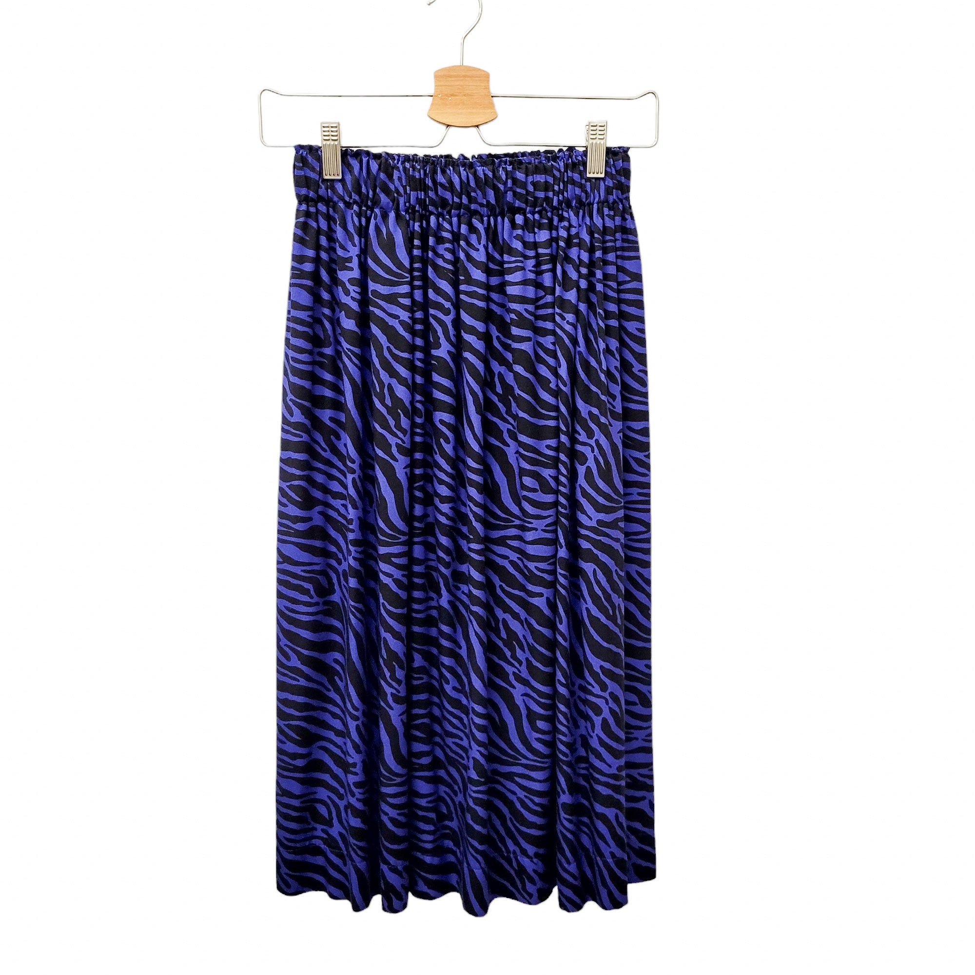Viskoserock 'Zebra blau'