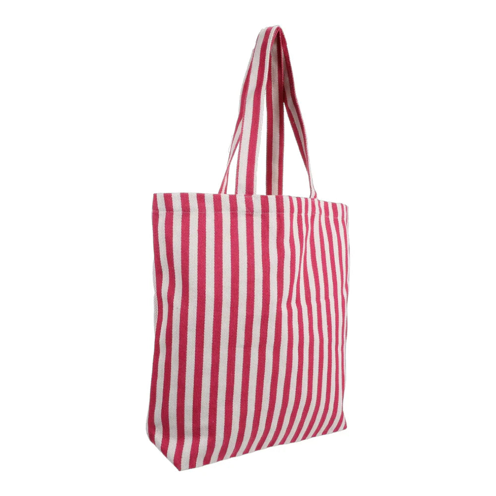 Cotton Bag Shopper Streifenmuster Natur