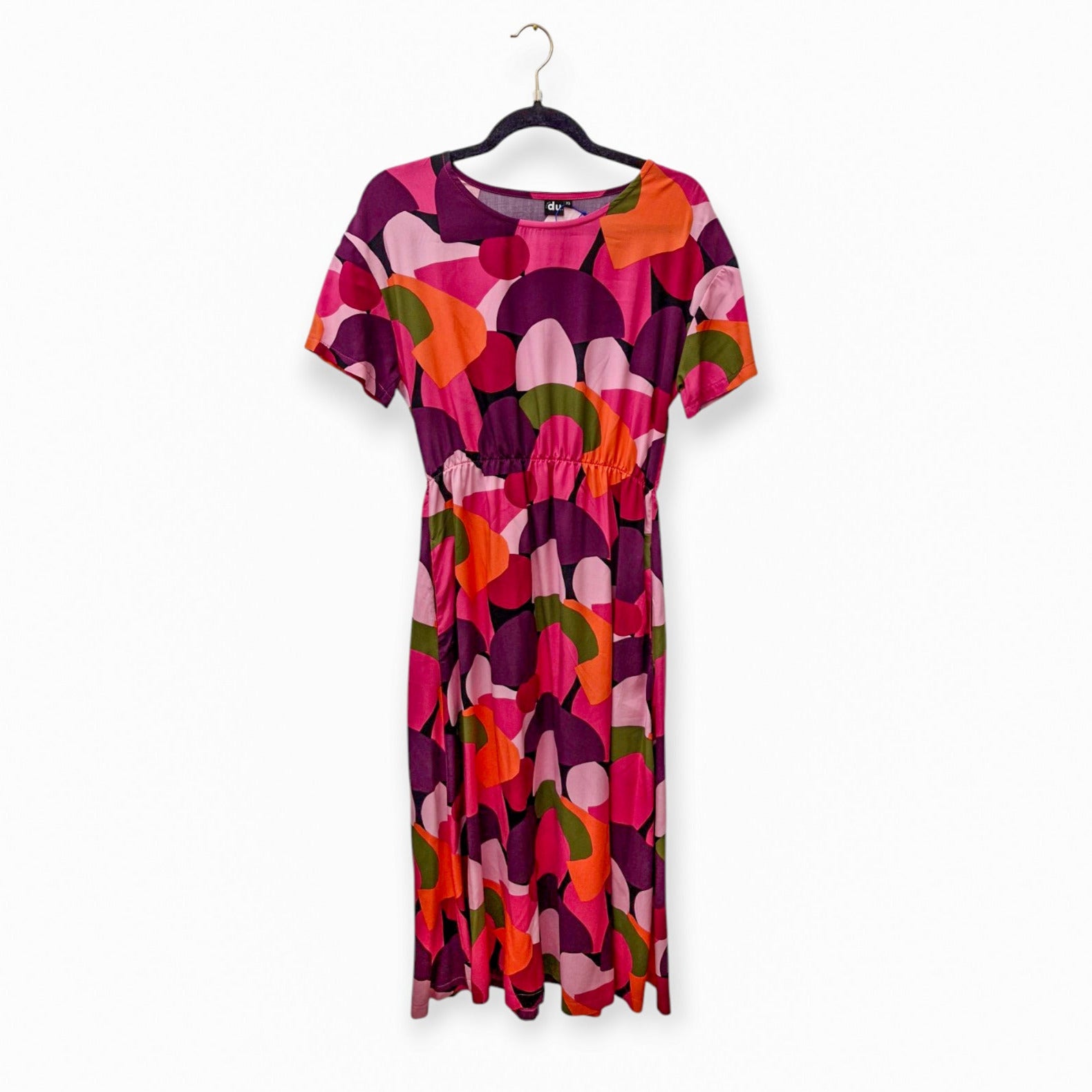 Lang/kurzarm MidiKleid aus Viskose 'Rockpool'