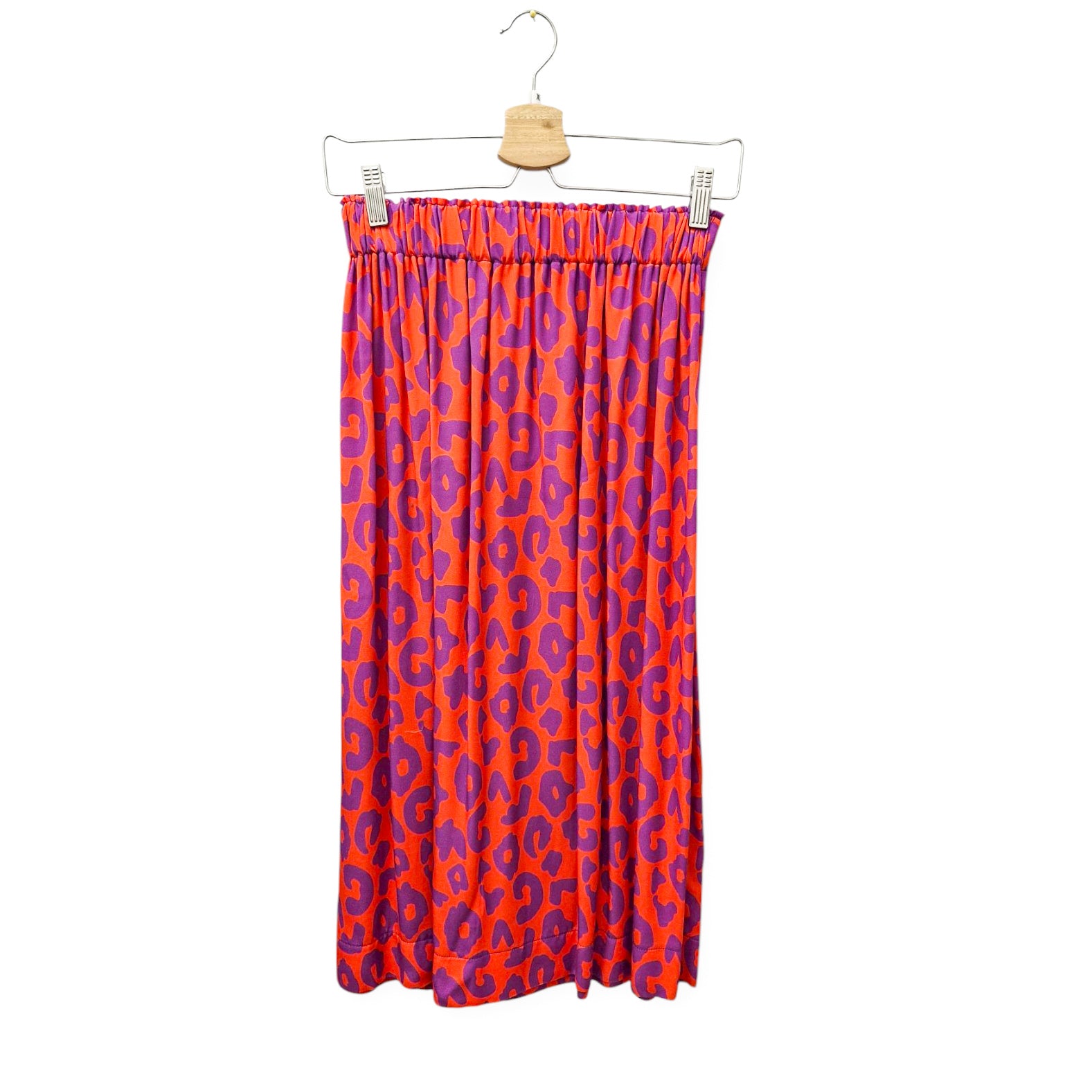 Viskoserock 'leo/lila orange'
