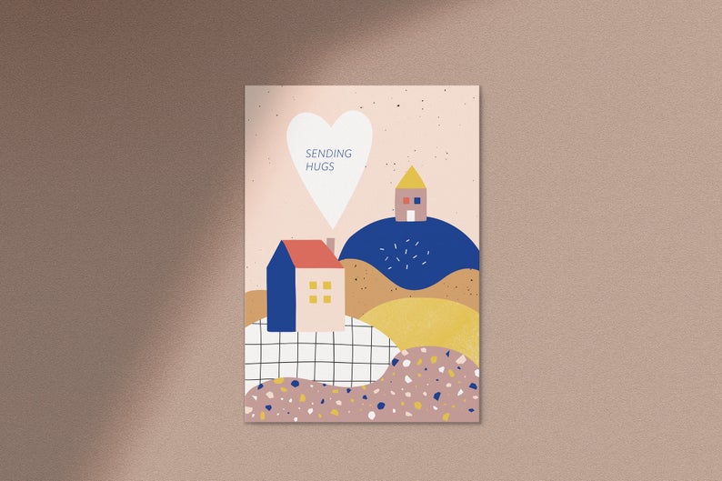 Postkarte 'Sending Hugs'