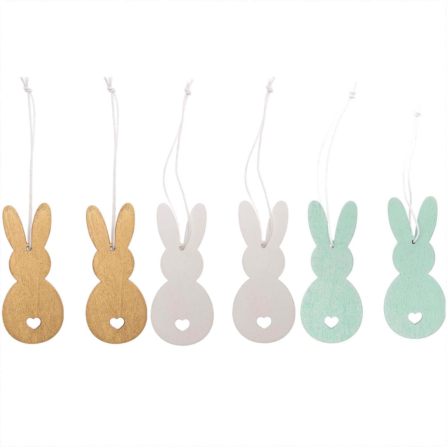 Holzanhänger 'Hase/weiss'